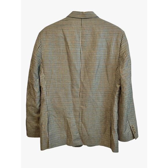 Tommy Hilfiger Blazer Mens 42 Large Houndstooth Linen Sport Coat Jacket Derby - Picture 3 of 10